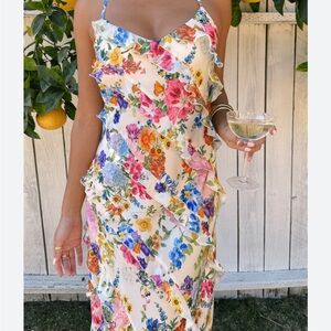 Show me your mumu Athletica Vibrant Floral Midi Dress